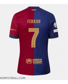 Billige Fotballdrakt Barcelona Ferran Torres #7 Replika Hjemmedrakt 2024-25 Kortermet